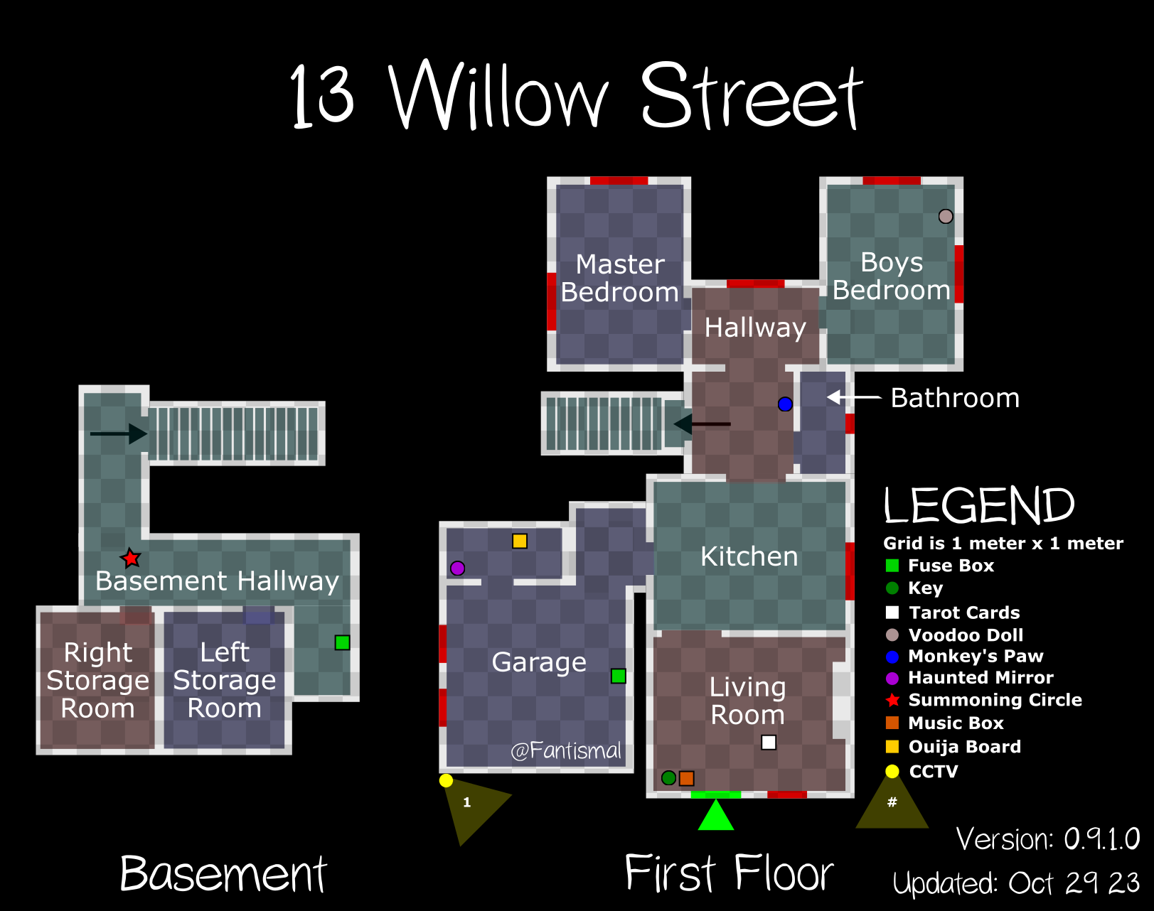 Фазмофобия edgefield. Willow Street House Phasmophobia проклятые. Карта проклятых предметов Willow Street House. Willow Street House предметы.